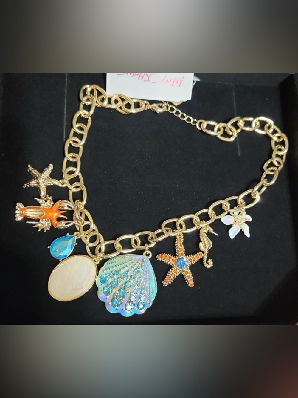 BETSEY JOHNSON Mermaid Jewels Sea Life Necklace Resort Cruise Beach Ocean NWT